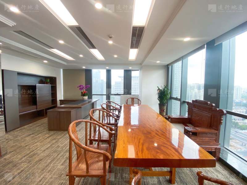 新中式 绝妙采光 精装带家具 前台正电梯 大业务区合理隔间_2