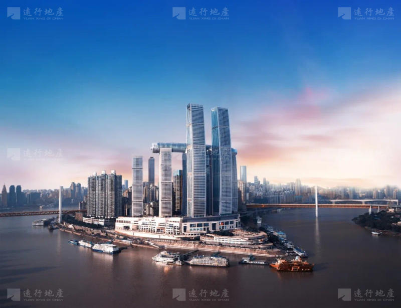 重庆地标性建筑丨来福士丨俯瞰长江和嘉陵江风景丨面积大小可选_5