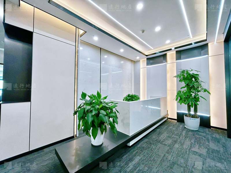 业主直租丨传化中心860平 大气前台 超大老板间 精装带家具_3