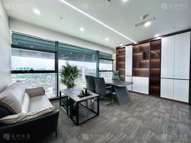 无加时费丨华府国际610平 超大办公室 双面采光 精装带家具_7