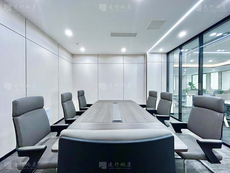 无加时费丨华府国际610平 超大办公室 双面采光 精装带家具_2