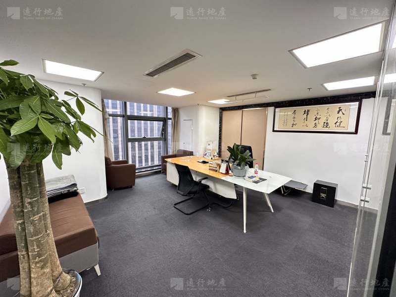 近江时代精装1000平办公室丨正对电梯丨贷款神房丨家具全带_3