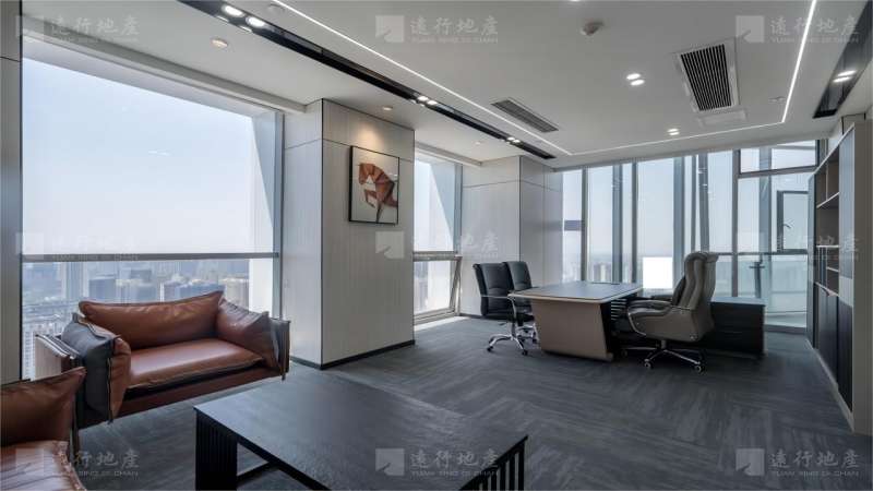 新出开发商特价丨银泰中心1000平 超大老板间 精装带家具 _3