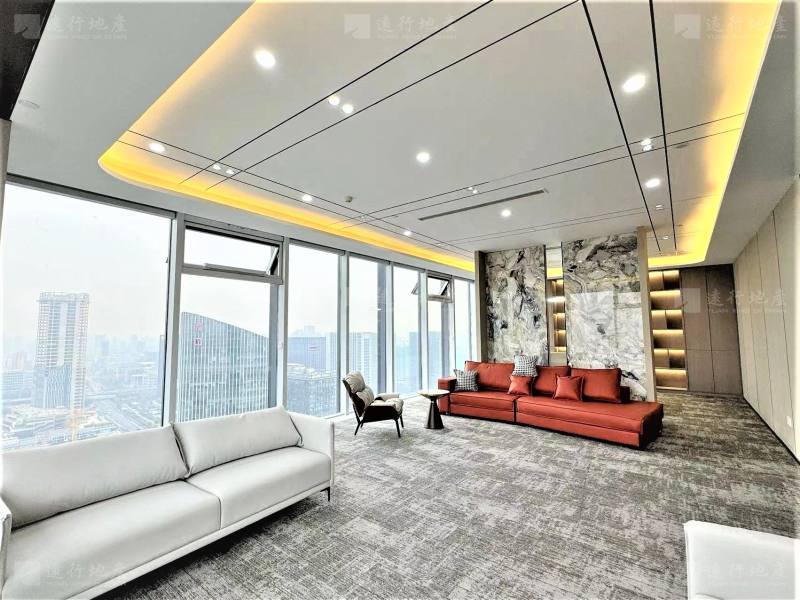 华业发展中心 电商直播核心区 高区正对电梯 精装修带家具看江_2