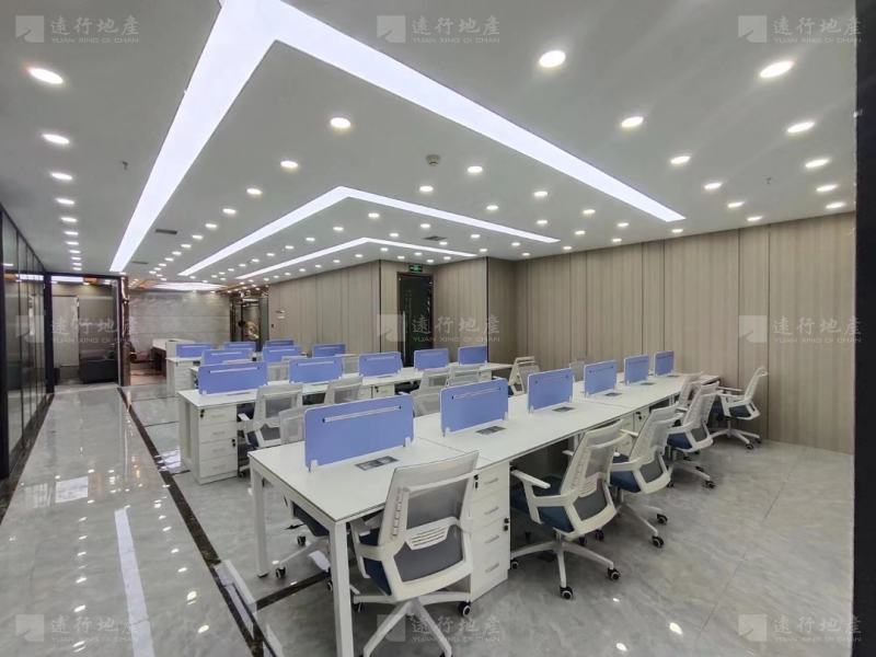 华创国际500平 配备大会议室 大气老板桌 _4