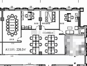 菱角湖地铁口丨200平精装带家具丨电梯口户型_2